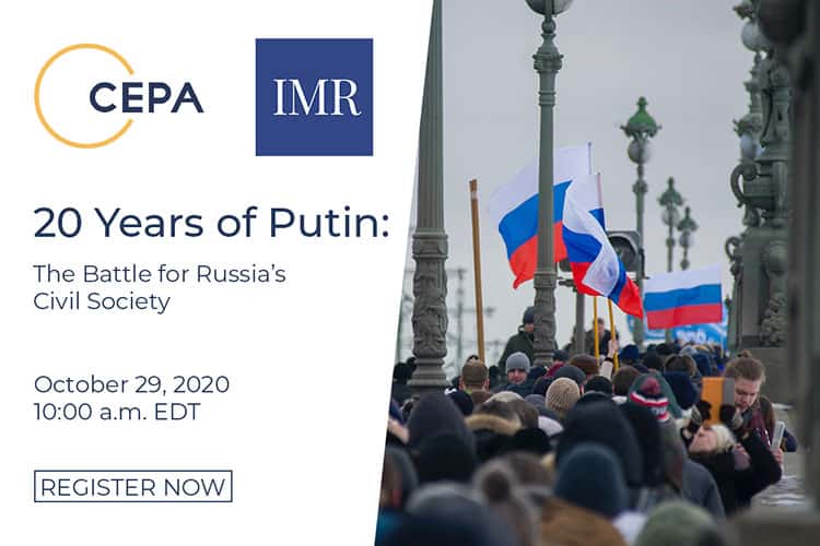 Онлайн-дискуссия ИСР и CEPA 20 лет под властью Путина: борьба за российское гражданское общество