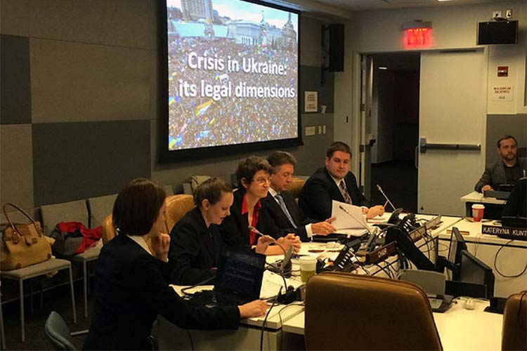 Report on legal aspects the Ukrainian crisis presented at the United Nations